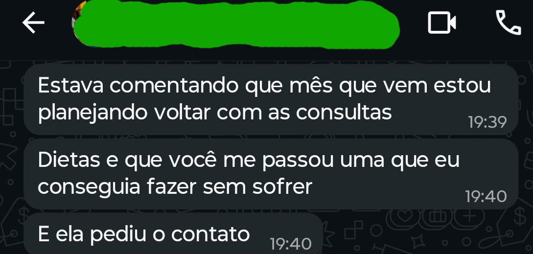 Depoimento de paciente